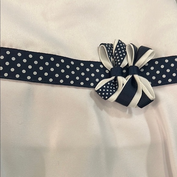 Dorissa Blue and White Sleeveless A-Line Dress - Picture 6 of 9